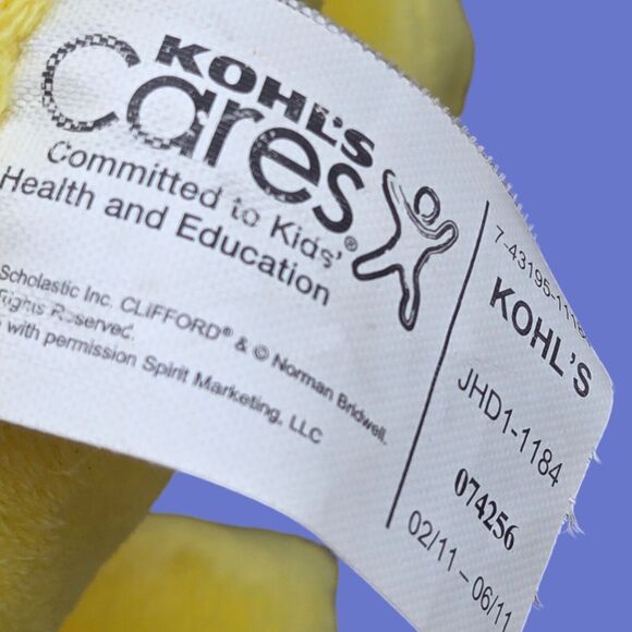 T-Bone 10" Yellow Plush Kohl's Cares Clifford Big Red Stuffed Toy Dog Friend - Picture 7 of 11